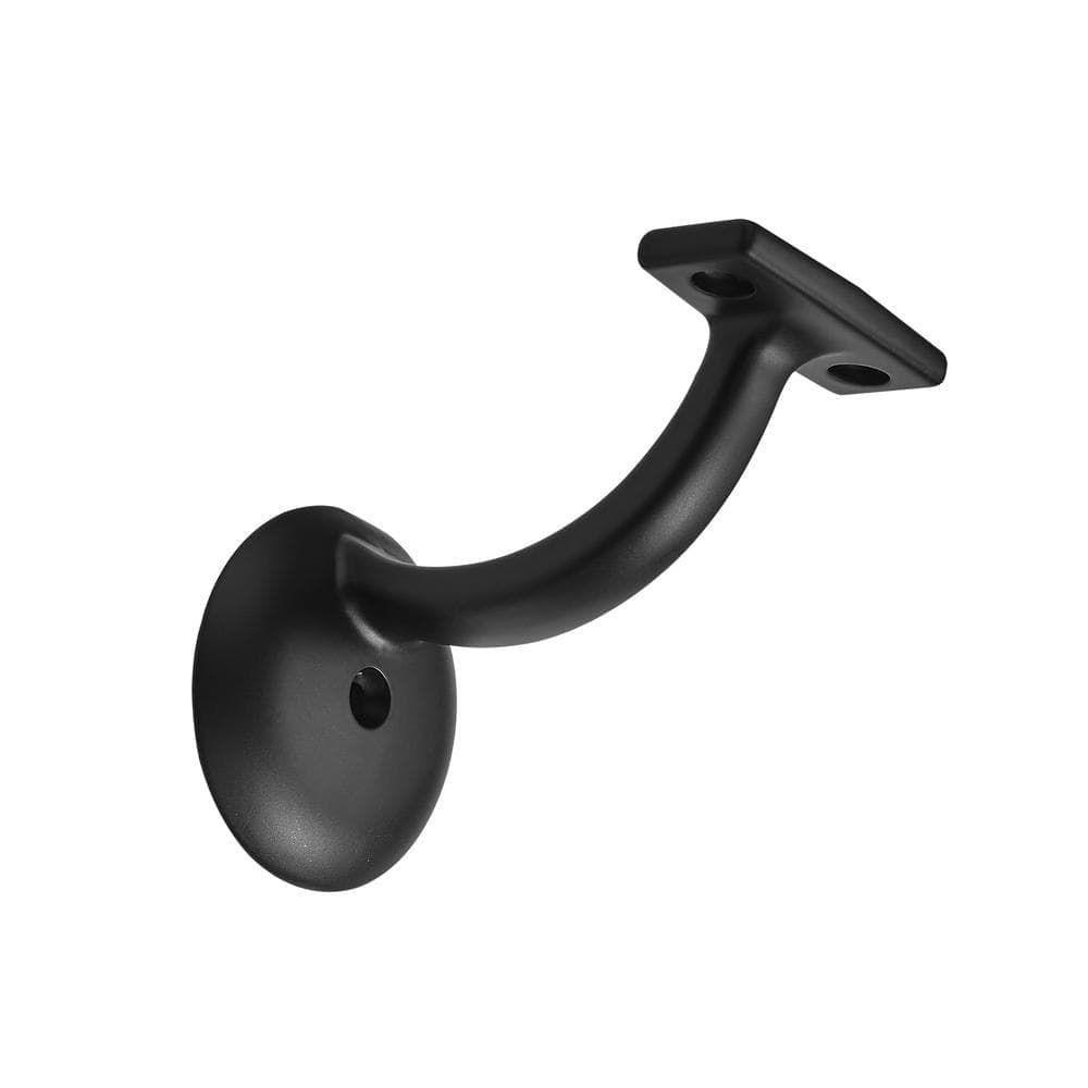 Angel Sar Black Hand Rail Bracket Heavy-Duty Hardware for Stairways, Home or Office Stair Support Handrail Brackets (10-Pack) (1)