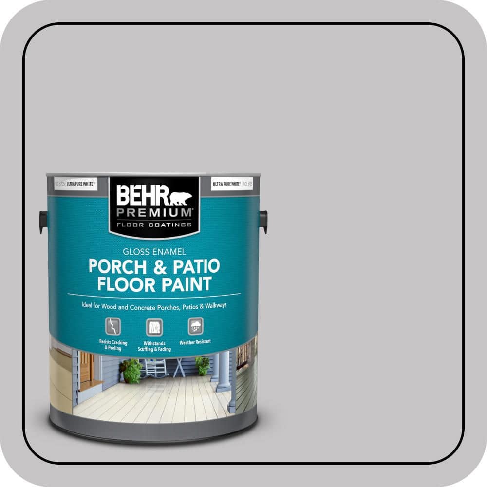 BEHR PREMIUM 1 gal. #T15-6 Dreamscape Gray Gloss Enamel Interior/Exterior Porch and Patio Floor Paint