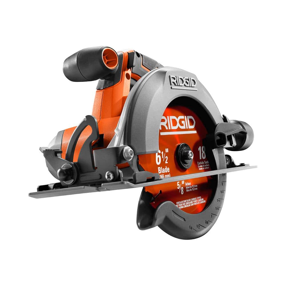 RIDGID 18V Cordless 6-1/2-in. Circular Saw Kit with 4.0 Ah Battery and Charger (1)