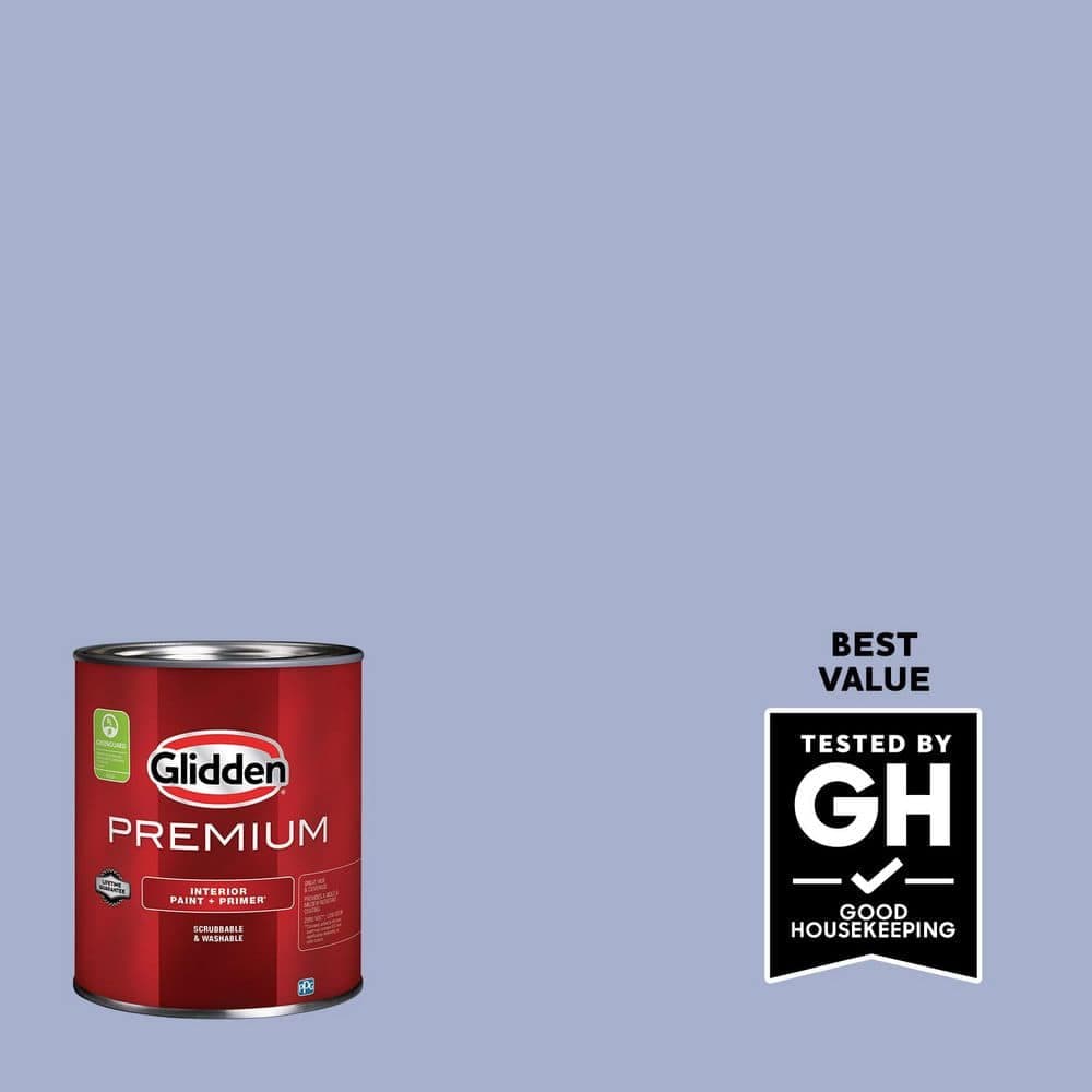 Glidden Premium 1 qt. PPG1167-4 Lovely Lilac Flat Interior Latex Paint