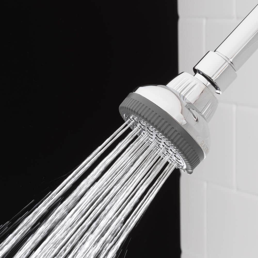 Glacier Bay 1-Spray 1.4 in. Single Wall Mount Fixed Shower Head in Chrome (3)