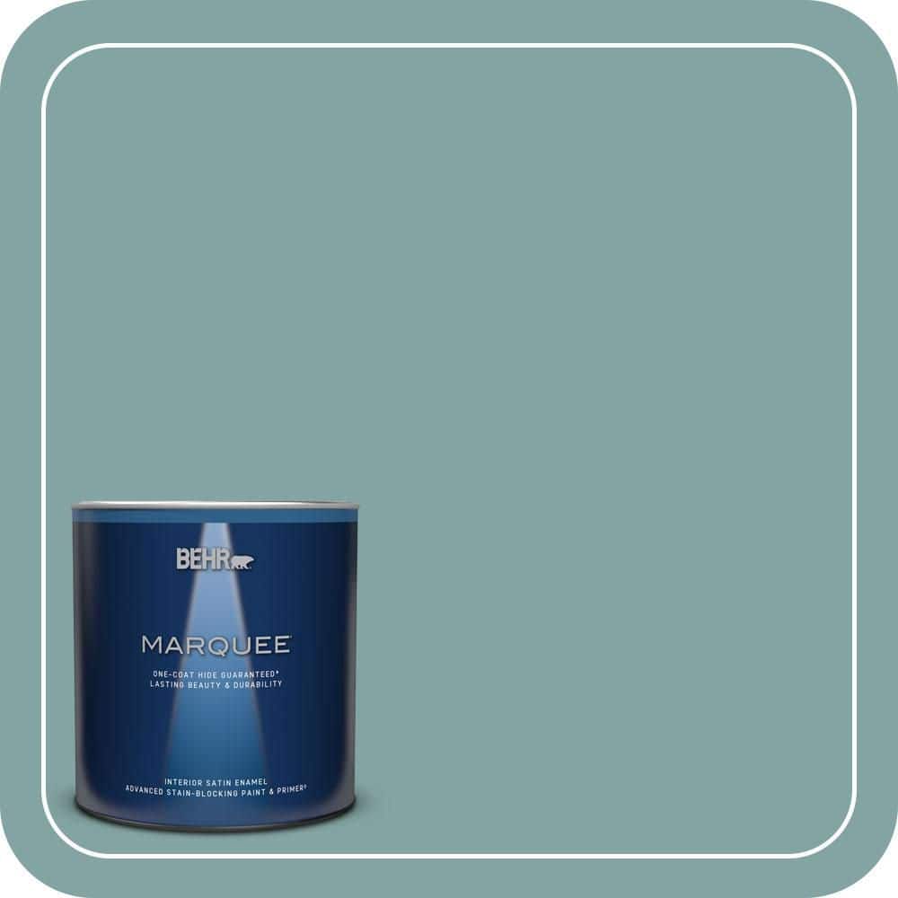 BEHR MARQUEE 1 qt. #MQ6-07 Schooner One-Coat Hide Satin Enamel Interior Paint & Primer