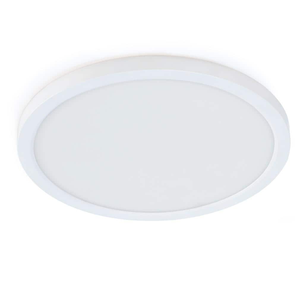 Feit Electric 7.2-Watt Integrated LED Flush Mount 5 in. White Round Dimmable Flat Ceiling Panel with Color Change 5-CCT (2)