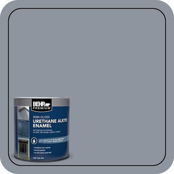 BEHR PREMIUM 1 qt. #750F-4 Raging Sea Semi-Gloss Enamel Urethane Alkyd Interior/Exterior Paint (2)
