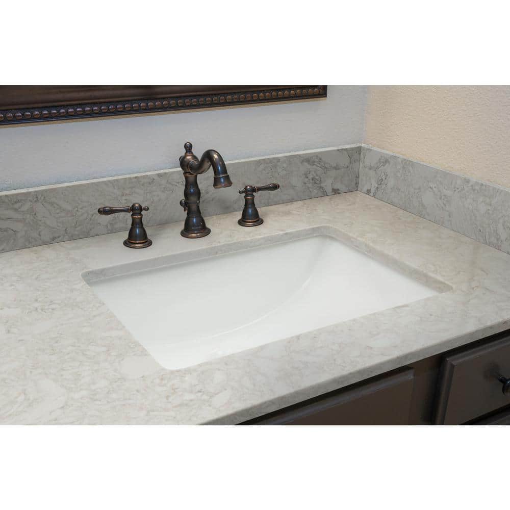 MSI Drifting Fog  31 in. x 22 in. Engineered Marble Vanity Top with White Rectangular Single Sink (3)