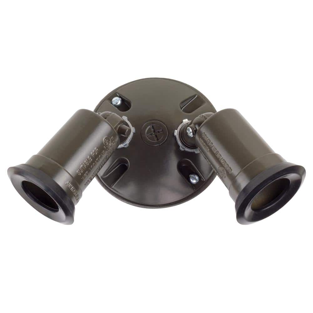 Commercial Electric Bronze Outdoor Flood Light Weatherproof Lampholder with External Rubber Gasket and Cover (4)