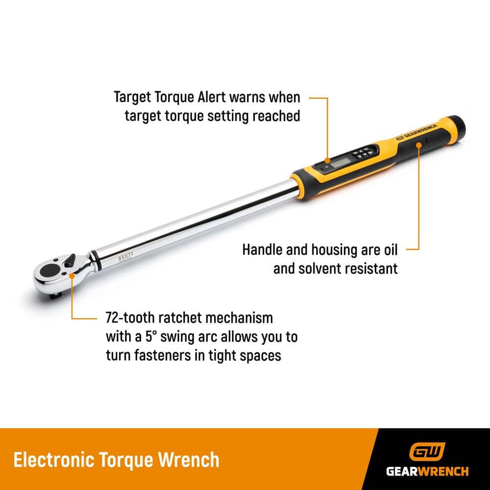 GEARWRENCH 1/2 in. Drive 25-250 ft./lbs. Electronic Torque Wrench (2)