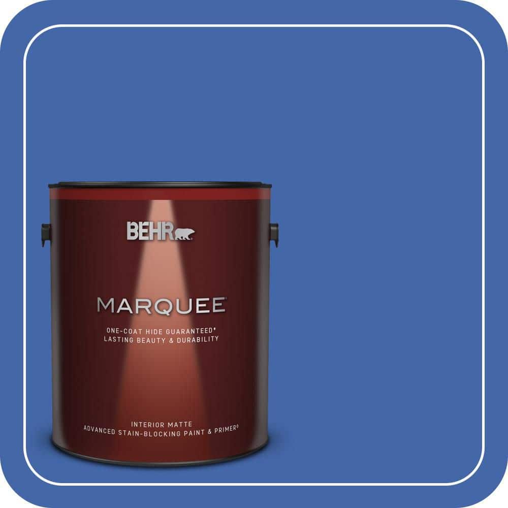 BEHR MARQUEE 1 gal. #P530-6 Indigo Batik One-Coat Hide Matte Interior Paint & Primer (1)