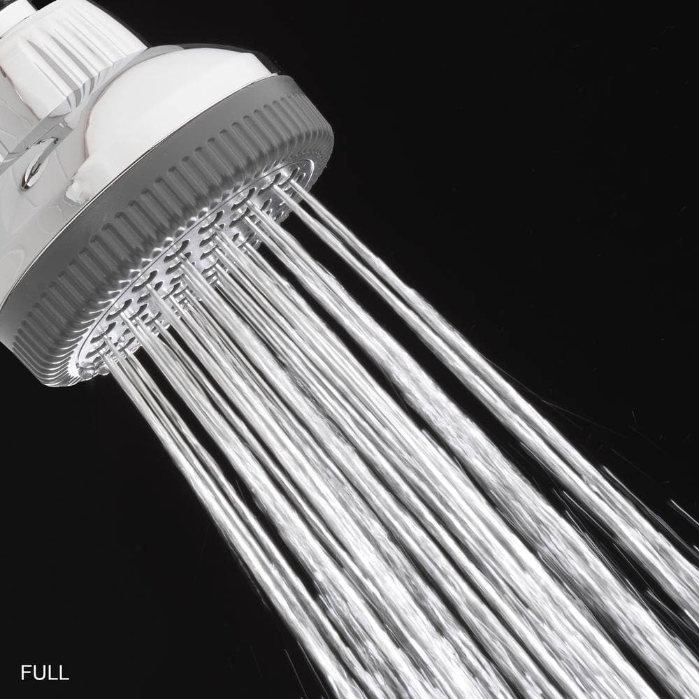 Glacier Bay 1-Spray Patterns 1.4 in. Single Wall Mount Fixed Shower Head in Chrome (2-Pack) (3)