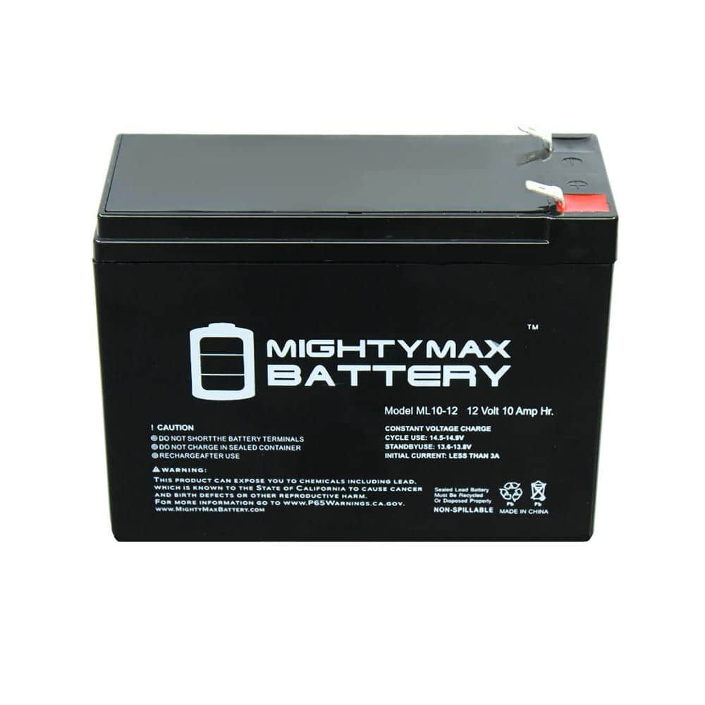 MIGHTY MAX BATTERY 12-Volt 10AH SLA Replacement Battery for Neuton Mowers CE5 - 4 Pack (3)