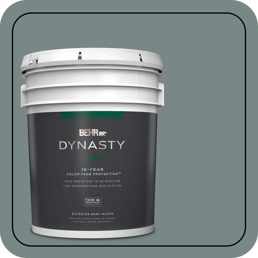 BEHR DYNASTY 5 gal. #PPU12-16 Juniper Ash Semi-Gloss Exterior Stain-Blocking Paint & Primer