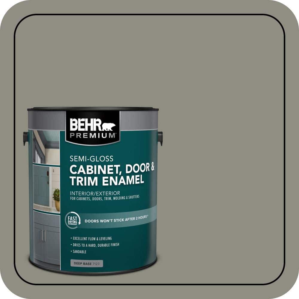BEHR PREMIUM 1 gal. #N370-5 Incognito Semi-Gloss Enamel Interior/Exterior Cabinet, Door & Trim Paint