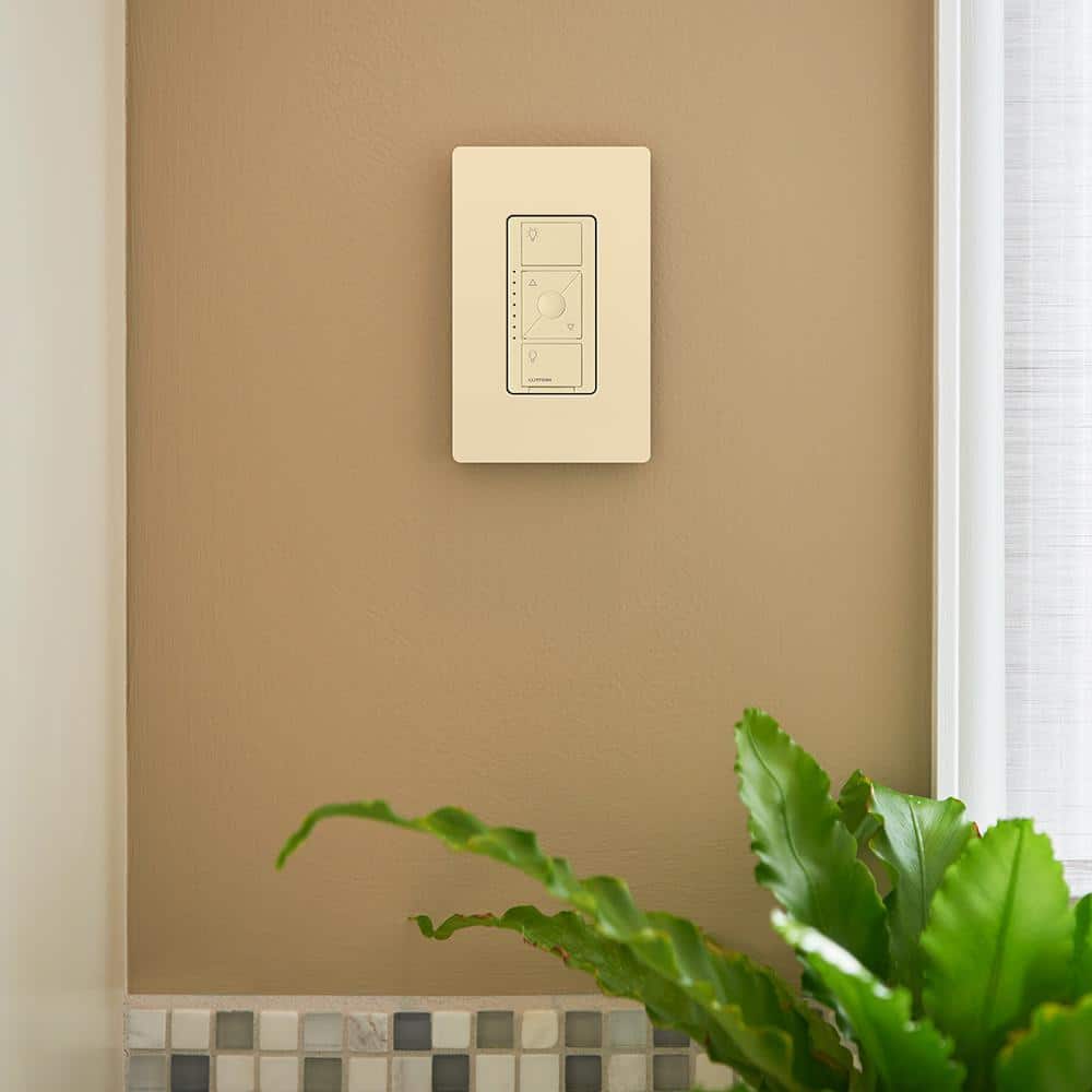 Lutron Caseta Smart Lighting Dimmer Switch for ELV Bulbs, 250W LED Bulbs, (PD-5NE-WH (3)