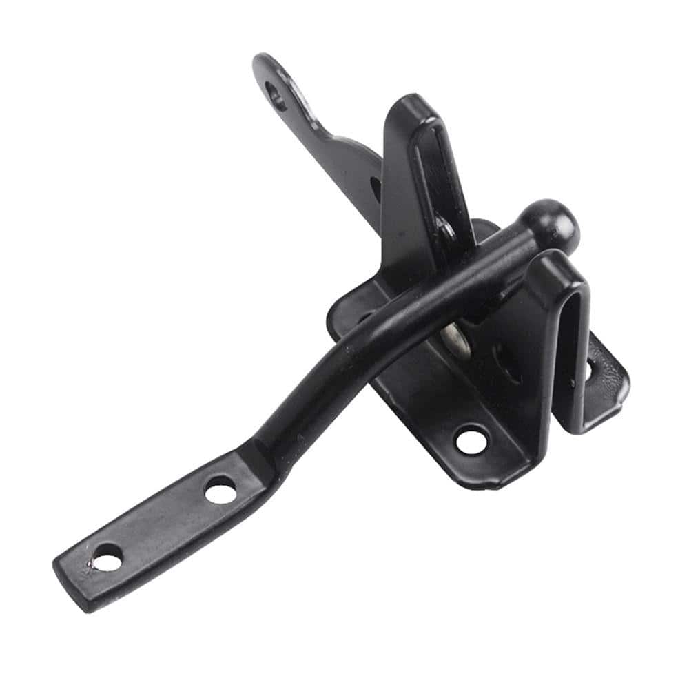 Onward 4 13/16 in. (123 mm) Black Steel Gate Latch for Gates and Fences