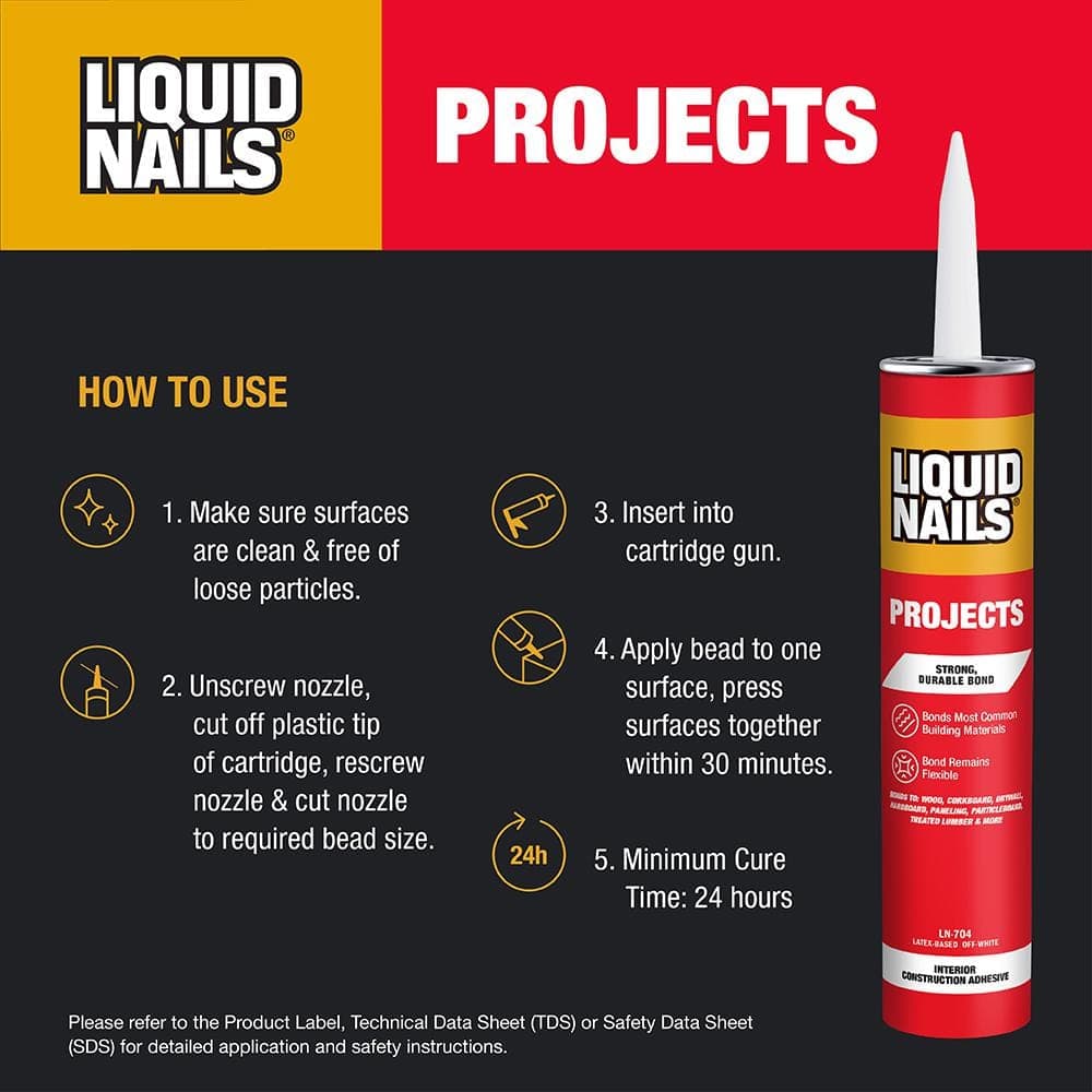 Liquid Nails Interior Projects 10 oz. Tan Latex Construction Adhesive (4)