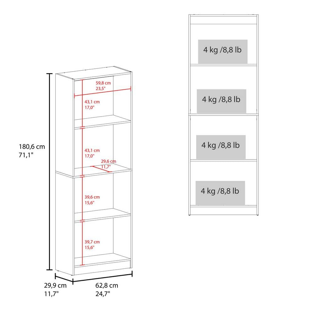 Tahanbath 11.80 in. W x 24.70 in. D x 71.10 in. H Natural Freestanding Linen Cabinet with 4 Shelves in Natural (3)
