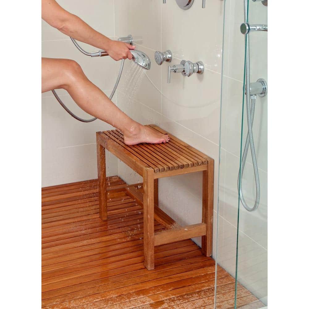 ARB Teak and Specialties 24 in. W Fiji Bathroom Shower Bench in Natural Teak (2)