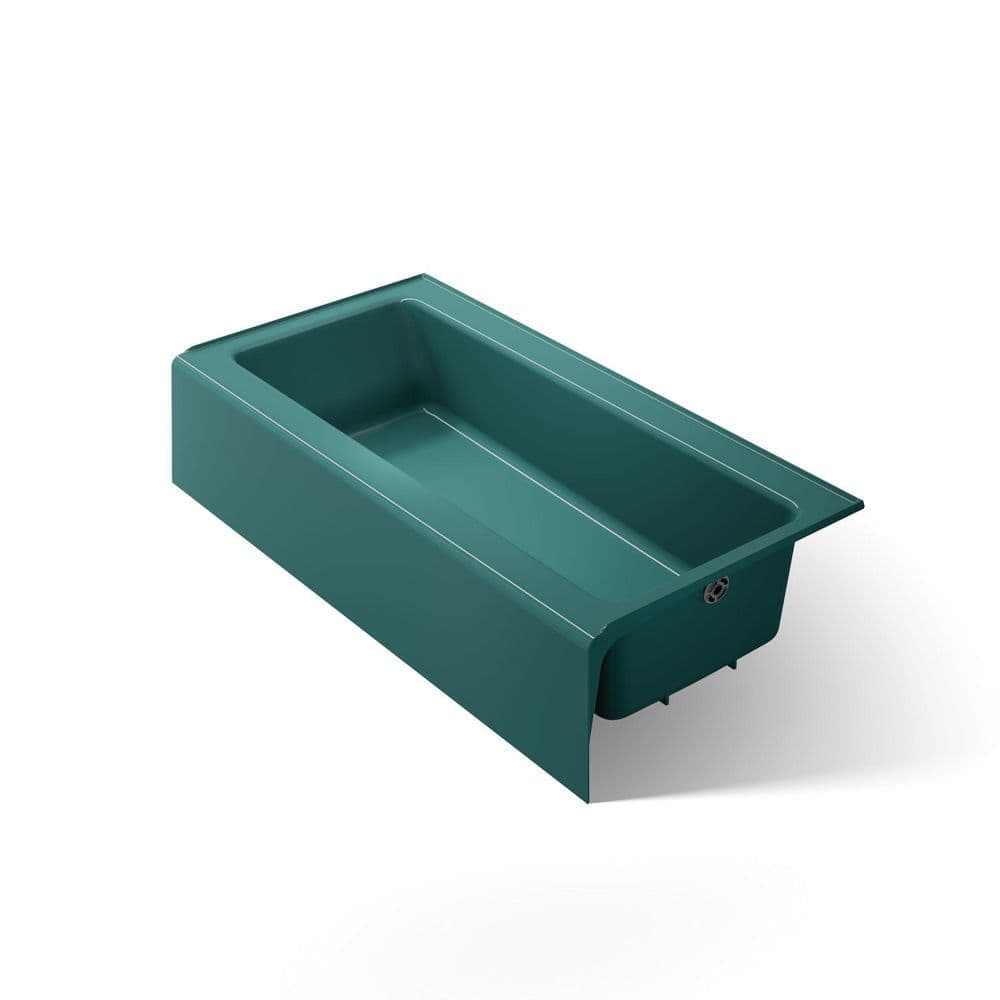 KOHLER Bellwether 60 in. x 30.25 in. Soaking Bathtub with Right Drain in Teal (1)