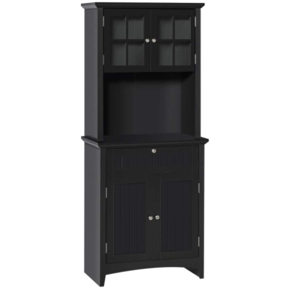 Unbranded 27 in. W x 15.8 in. D x 64.5 in. H Bathroom Black Linen Cabinet (1)