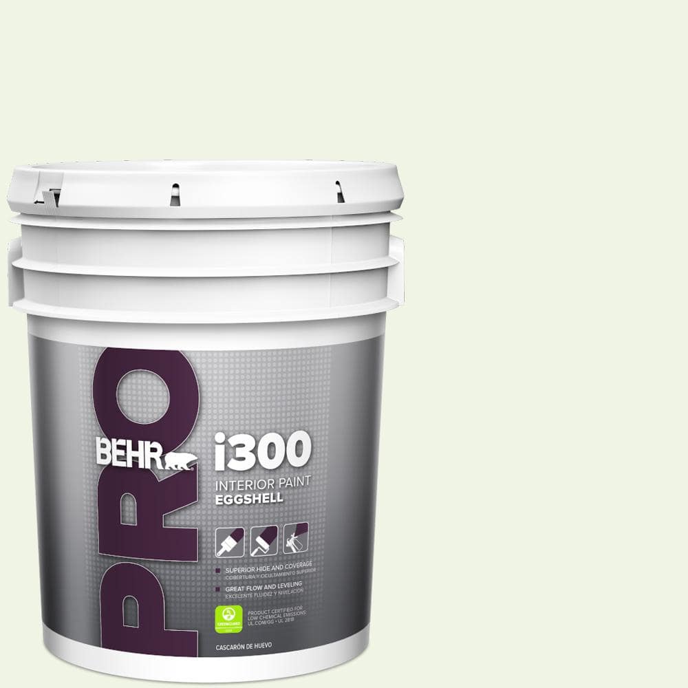 BEHR PRO 5 gal. #M370-1 Fresh Dew Eggshell Interior Paint