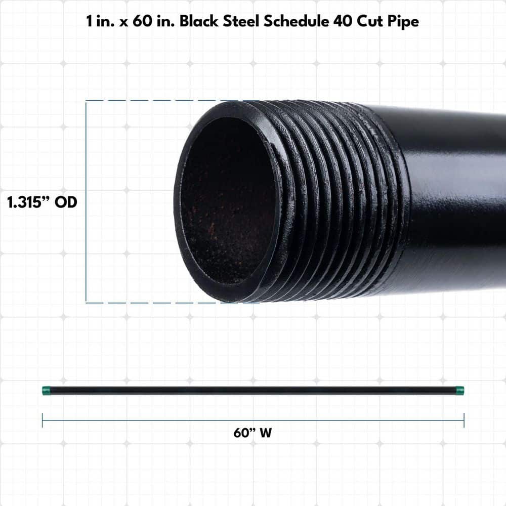 VPC Black Steel Schedule 40 Cut Pipe (4)