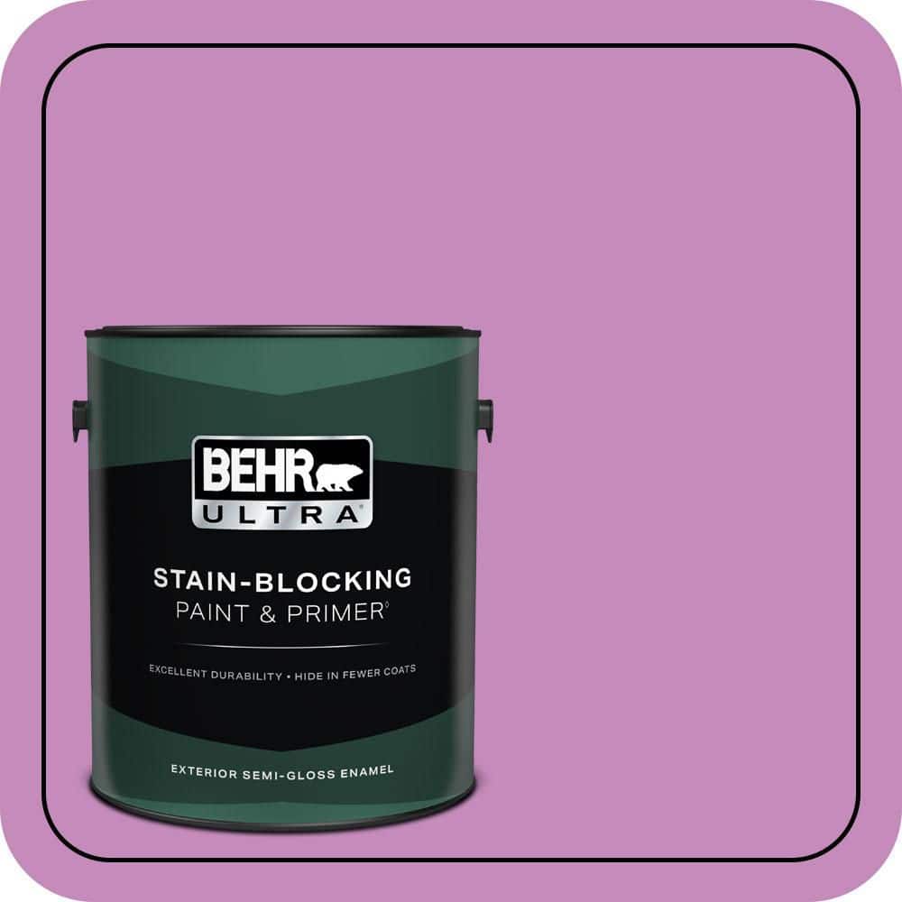BEHR ULTRA 1 gal. #P110-4 Rock Star Pink Semi-Gloss Enamel Exterior Paint & Primer