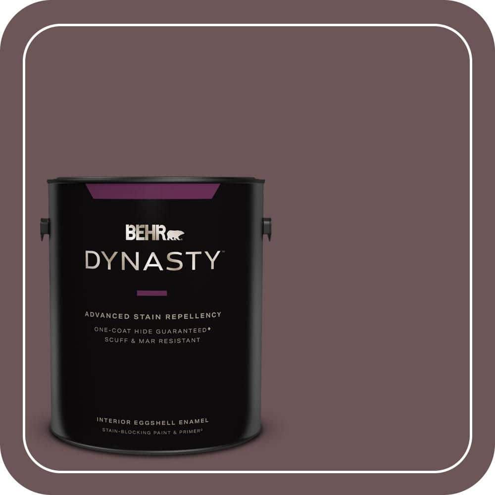 BEHR DYNASTY 1 gal. #N120-7 Grand Plum Eggshell Enamel Interior Stain-Blocking Paint & Primer