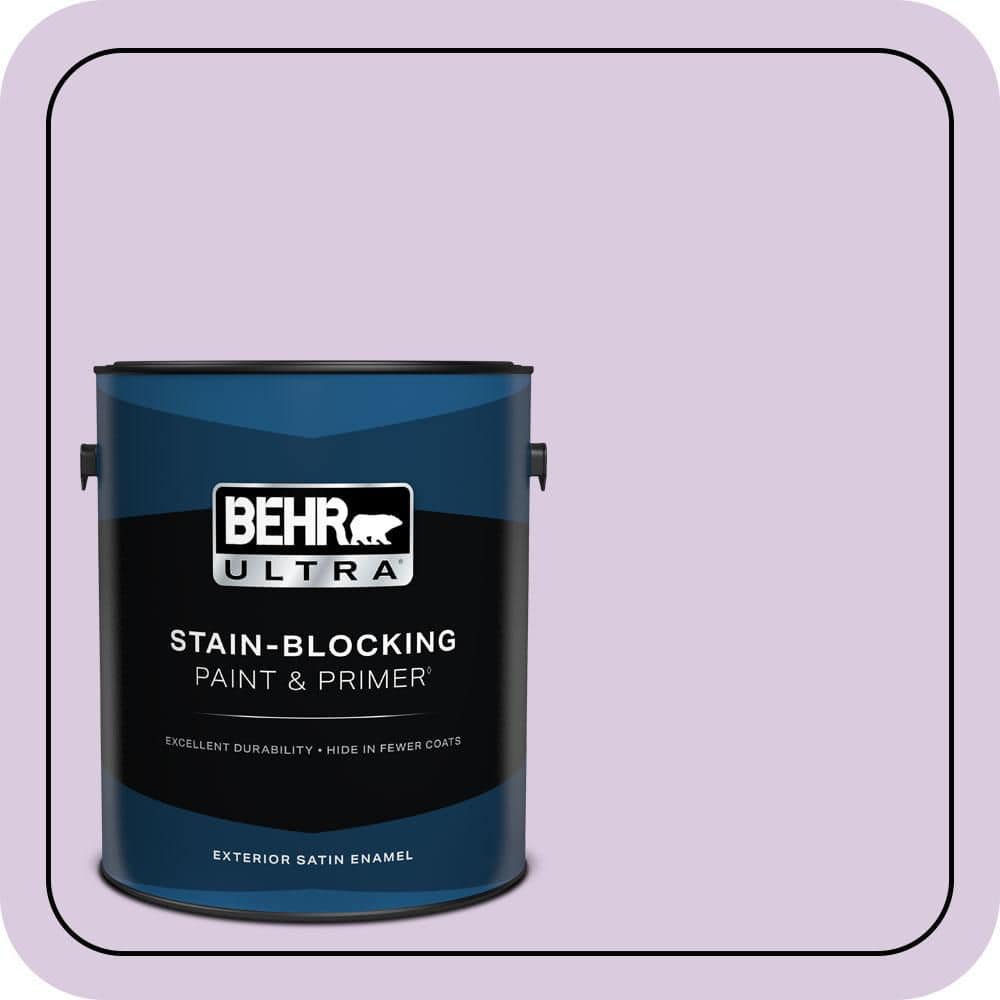 BEHR ULTRA 1 gal. #660C-2 Violet Mist Satin Enamel Exterior Paint & Primer