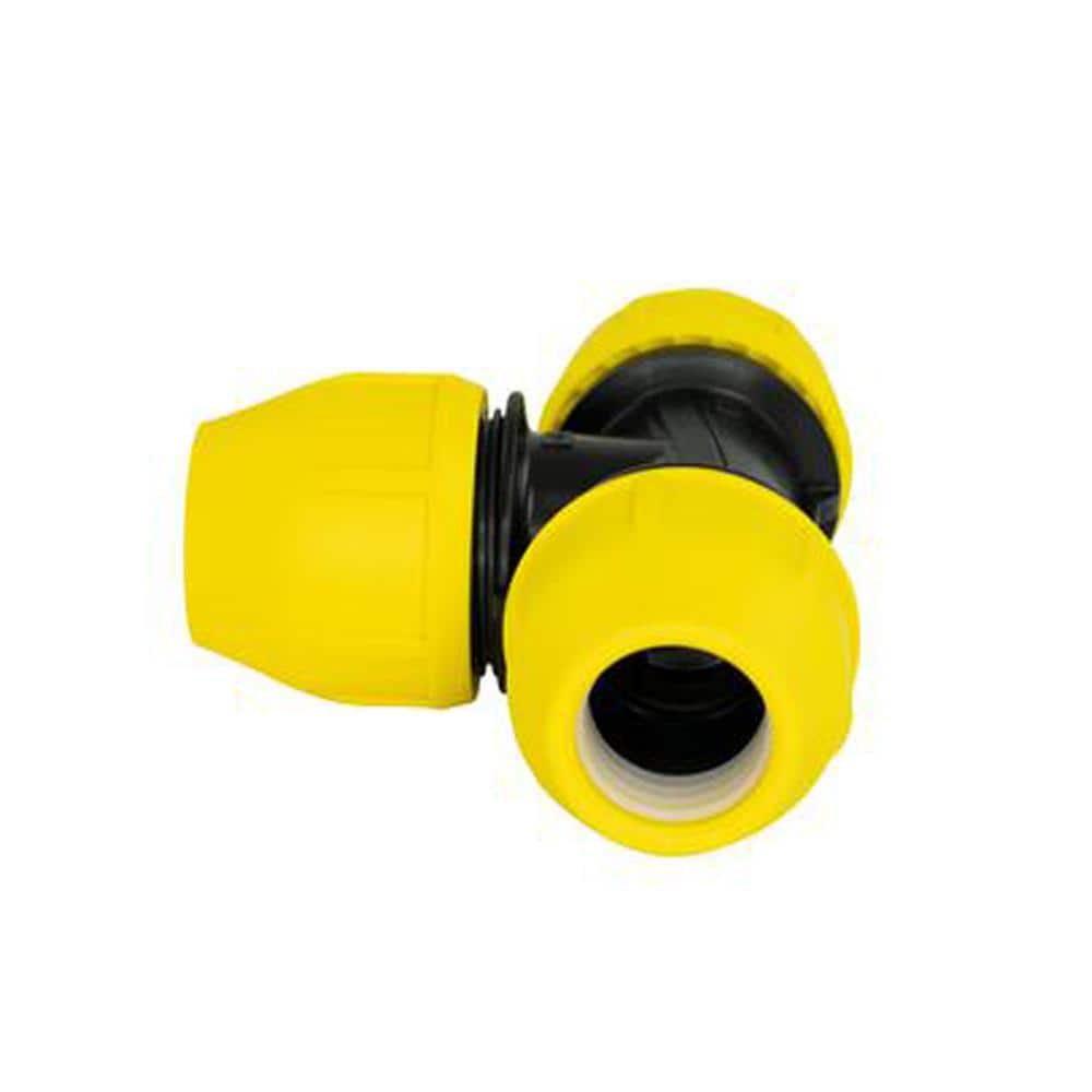 HOME-FLEX 3/4 in. IPS DR 11 Underground Yellow Poly Gas Pipe Tee (3)