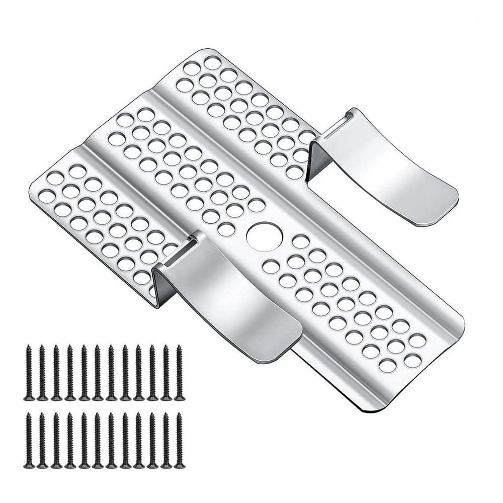 Laybus Professional Drywall Repair 1/2 Inch Stainless Steel Drywall Repair Clips with 24 Screws 12-Pack