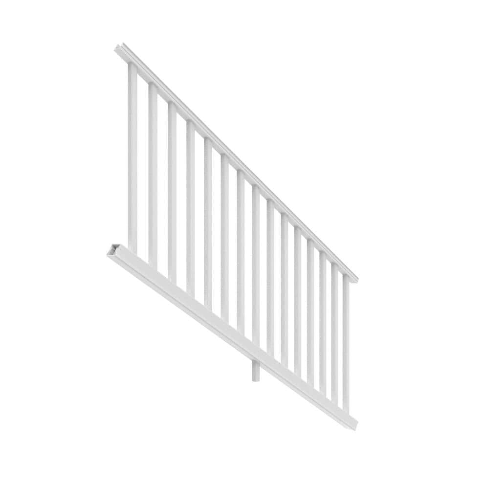 RDI Transform 6 ft. Resalite Stair Rail Kit in Satin White with Square Balusters for 3.5 ft. Rail Height (2)