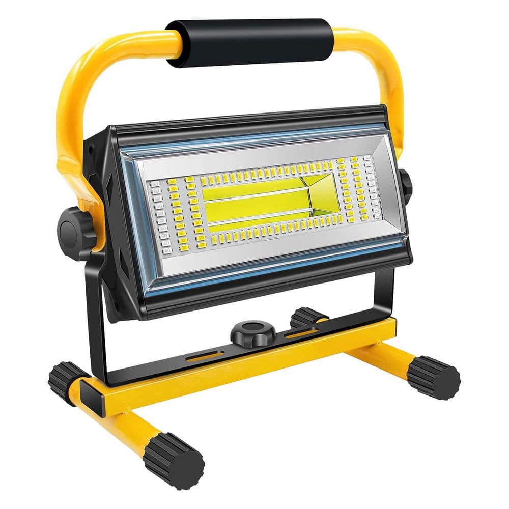 Unbranded 100W 7000 Lumen LED COB Work Light Cordless Rechargeable Flood Light Waterproof Portable Outdoor Lighting
