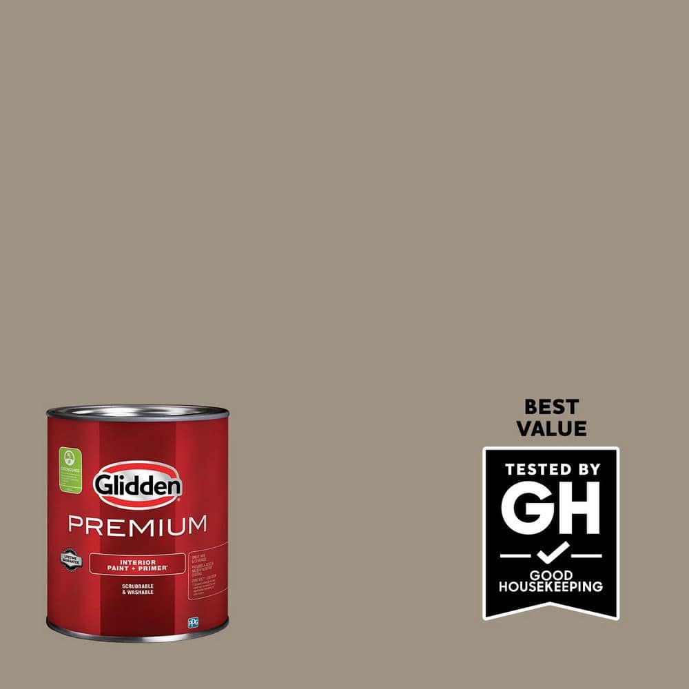 Glidden Premium 1 qt. #PPG1023-5 Stone Gray Eggshell Interior Latex Paint (1)