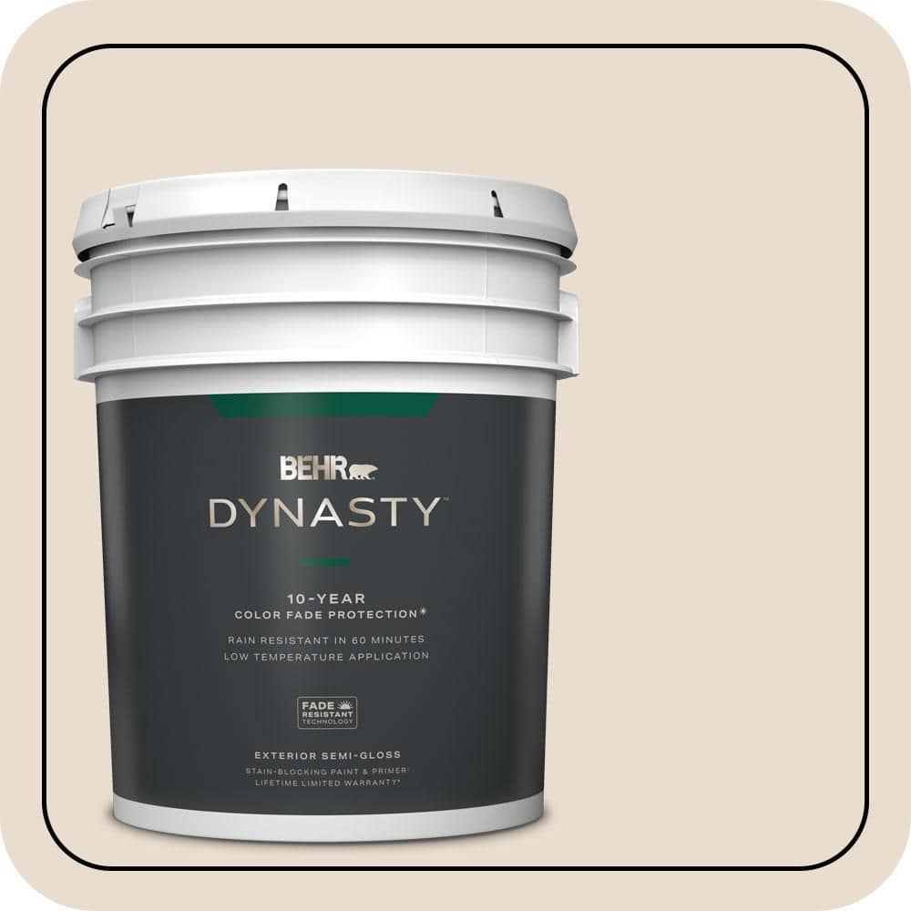 BEHR DYNASTY 5 gal. #W-F-220 Cinnamon Cake Semi-Gloss Exterior Stain-Blocking Paint & Primer