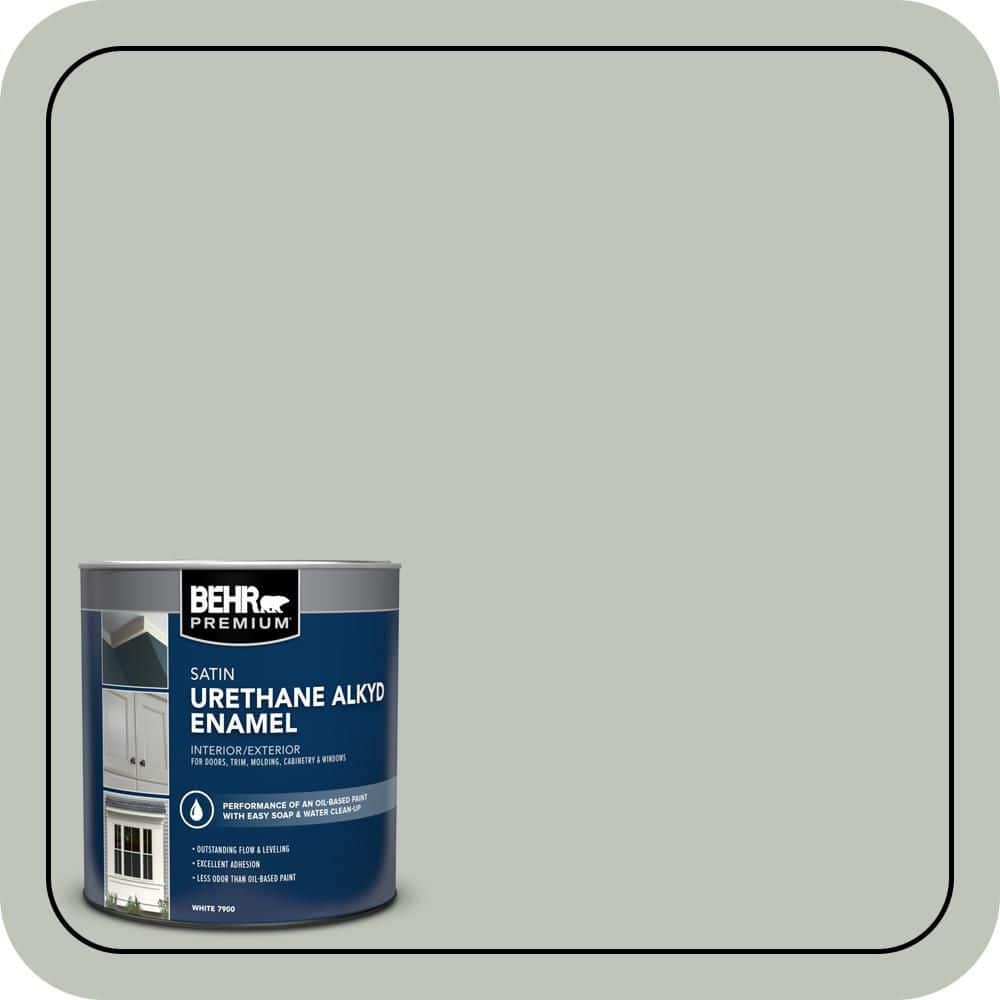 BEHR PREMIUM 1 qt. #N410-3 Riverdale Satin Enamel Urethane Alkyd Interior/Exterior Paint