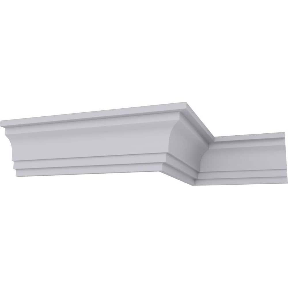 Ekena Millwork 3 in. x 2 in. x 3-5/8 in. x 94-1/2 in. Traditional Smooth Polyurethane Crown Moulding (12-Pack) (1)