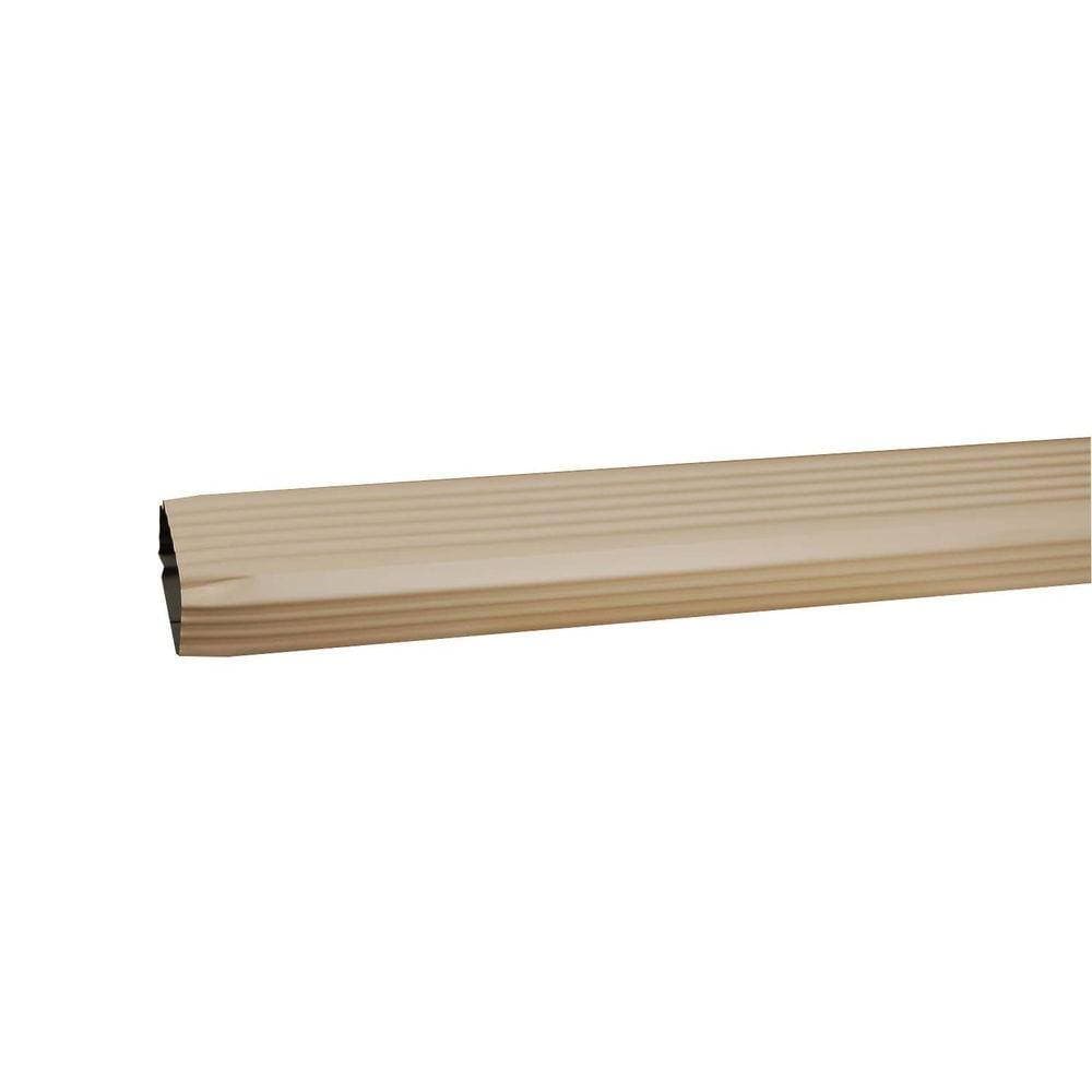 Amerimax 2 in. x 3 in. x 10 ft. Light Maple Aluminum Downspout