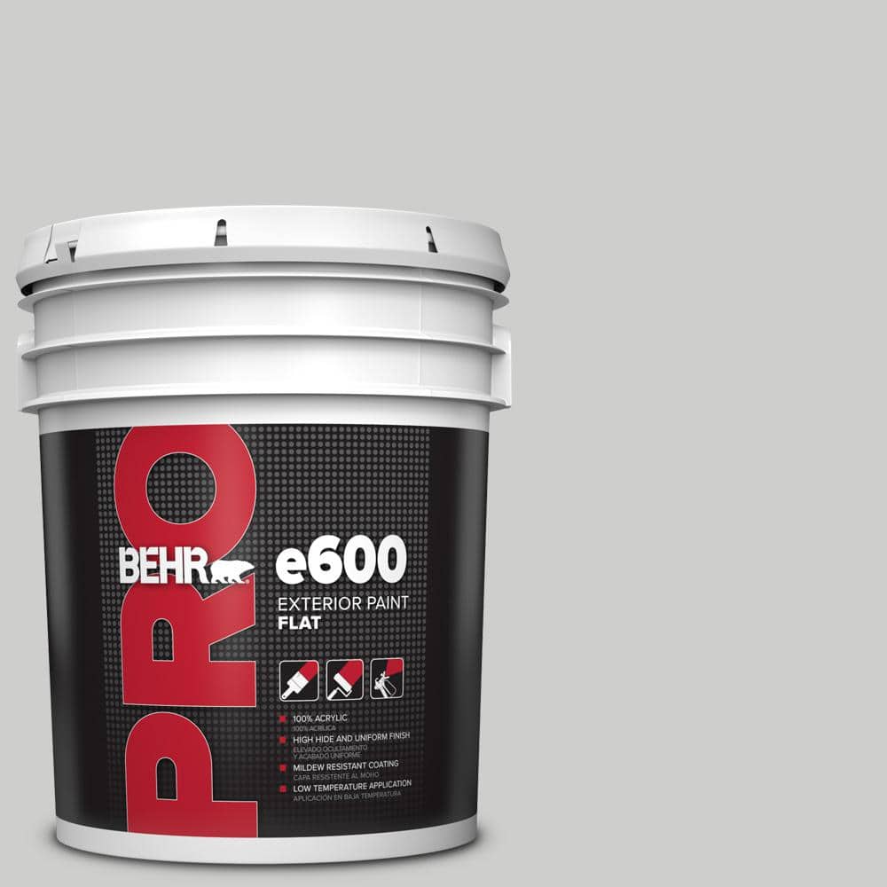 BEHR PRO 5 Gal. #PPL-64 Pewter Vase Flat Exterior Paint