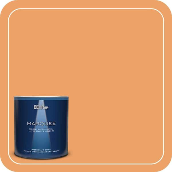 BEHR PREMIUM PLUS #270D-5 Adventure Orange Enamel Low Odor & Primer (4)