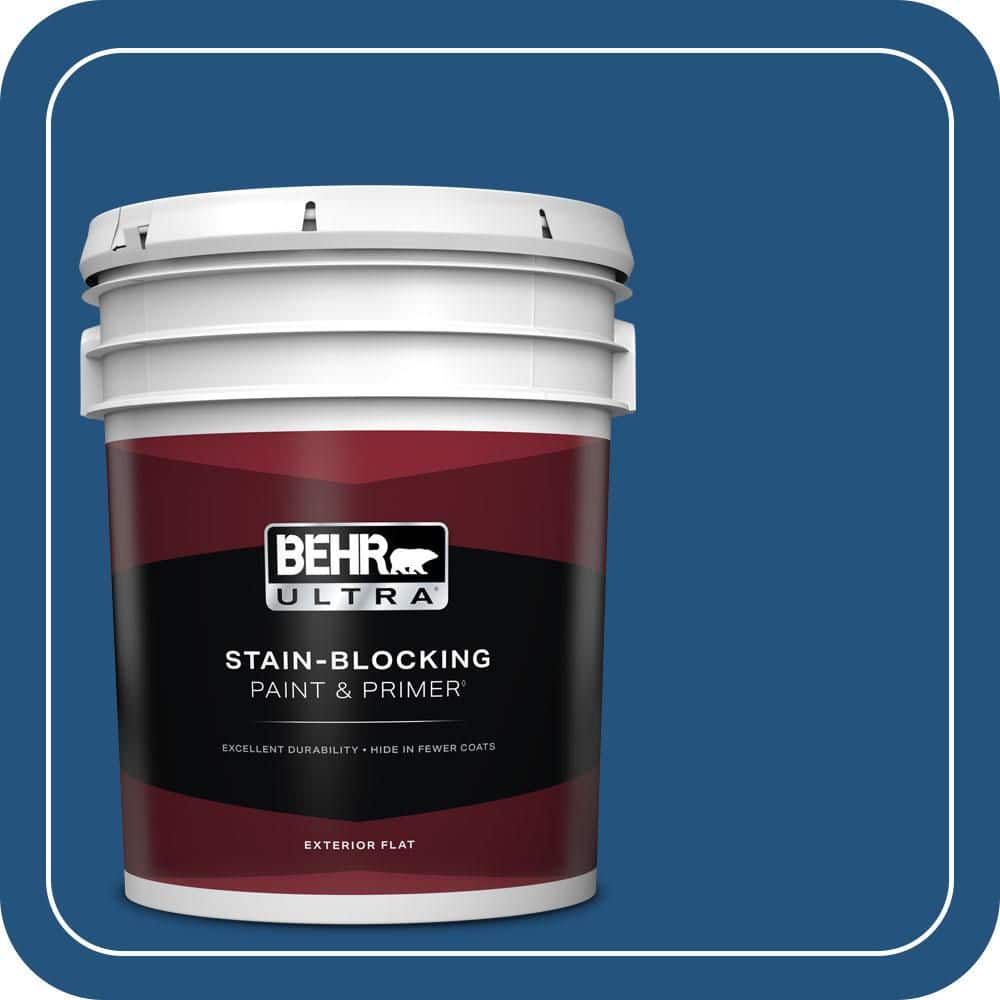 BEHR ULTRA 5 gal. #S-H-570 Blueberry Twist Flat Exterior Paint & Primer