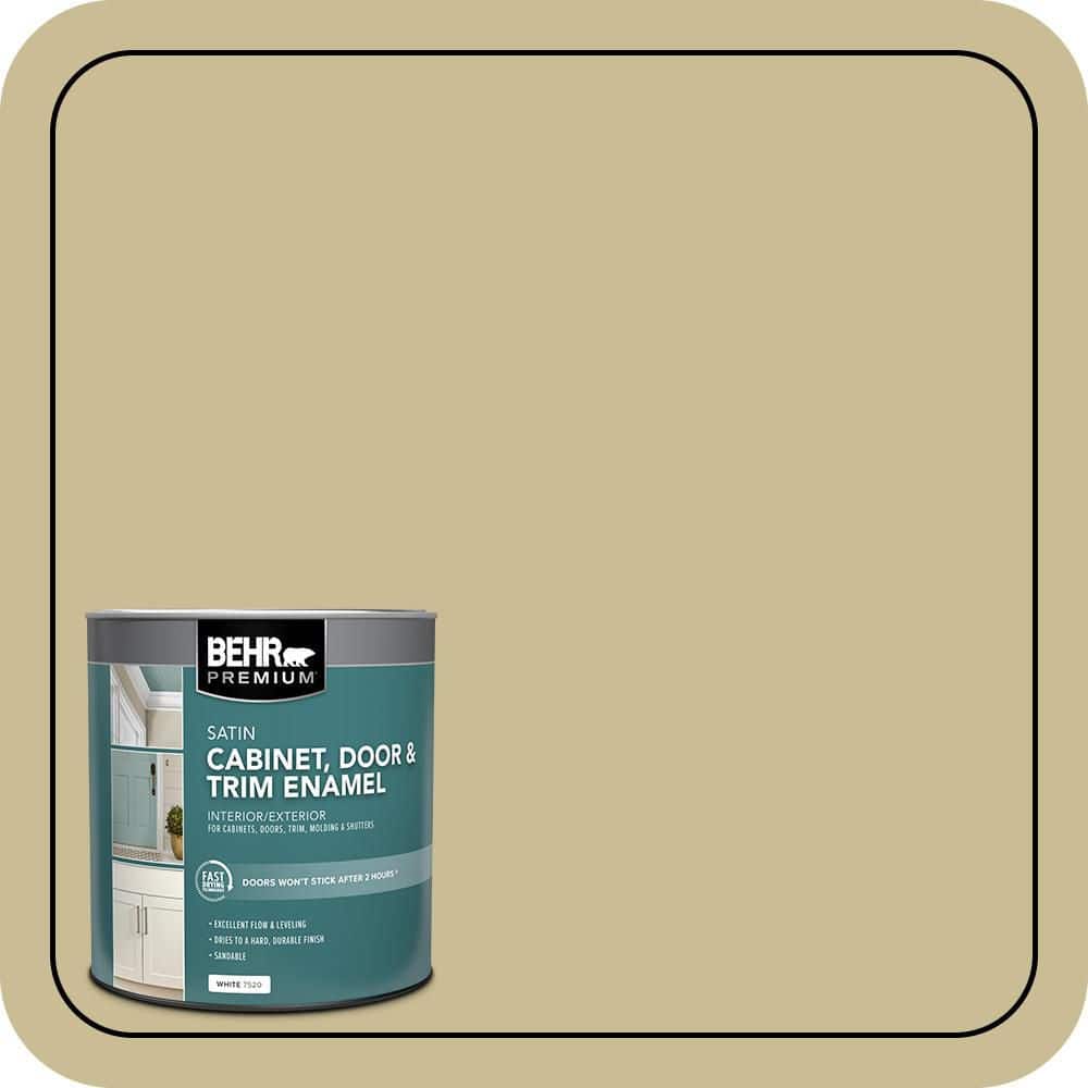 BEHR PREMIUM 1 qt. #M330-4 Morning Tea Satin Enamel Interior/Exterior Cabinet, Door & Trim Paint (1)