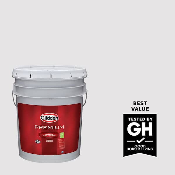 Glidden Premium 5 gal. PPG1014-2 Gray Whisper Eggshell Interior Latex Paint (2)