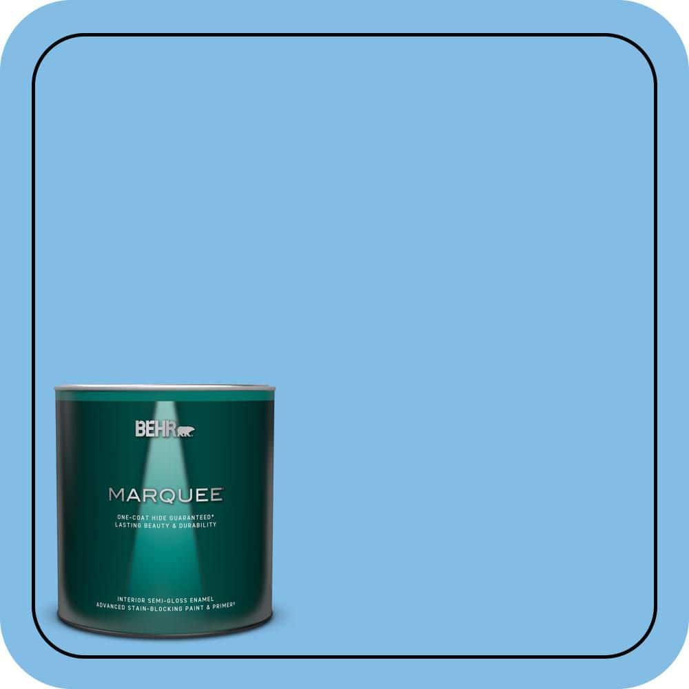BEHR MARQUEE 1 qt. #MQ4-27 CEst La Vie One-Coat Hide Semi-Gloss Enamel Interior Paint & Primer