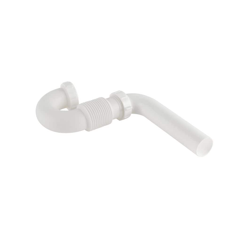 Everbilt Form N Fit 1-1/2 in. White Plastic Sink Drain Flexible P-Trap (2)