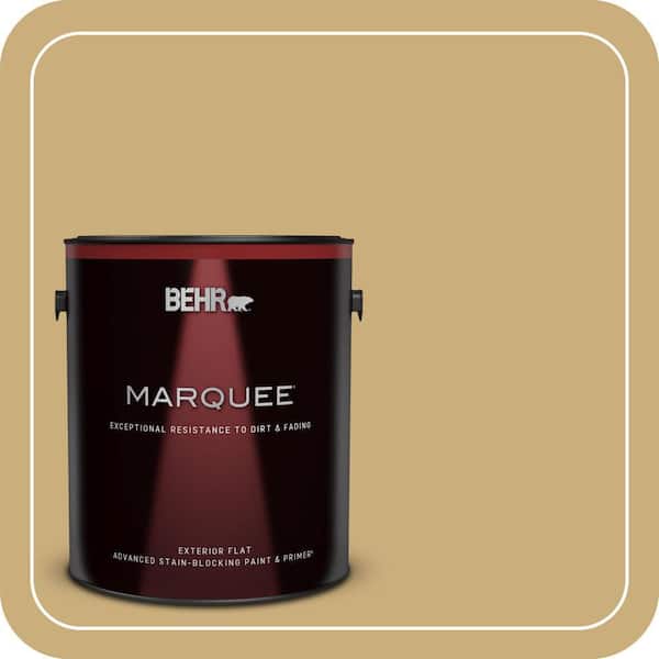 BEHR MARQUEE 1 gal. #PPU6-16 Cup of Tea Flat Exterior Paint & Primer (2)