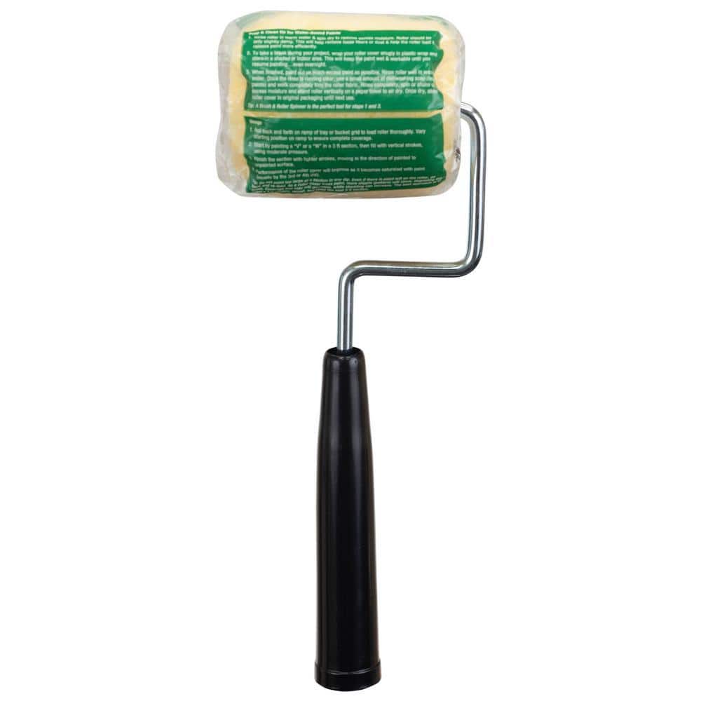 PRIVATE BRAND UNBRANDED Better 3 in. High-Density Knit Mini Paint Roller Cover with Handle (4)