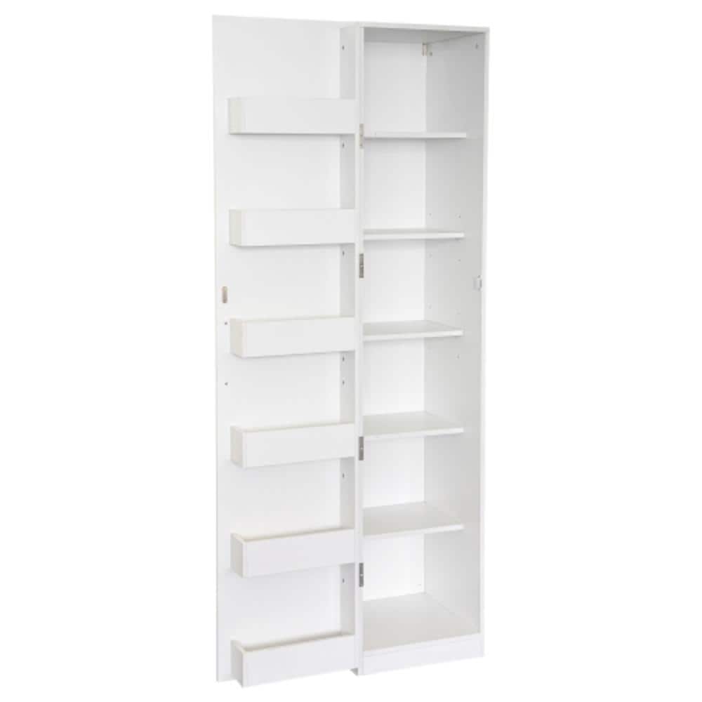 Unbranded 15.75 in. W x 15.16 in. D x 70.87 in. H Bathroom White Linen Cabinet (1)