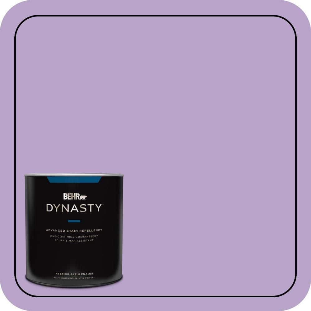 BEHR DYNASTY 1 qt. #650B-4 Violet Fields Satin Enamel Interior Stain-Blocking Paint & Primer
