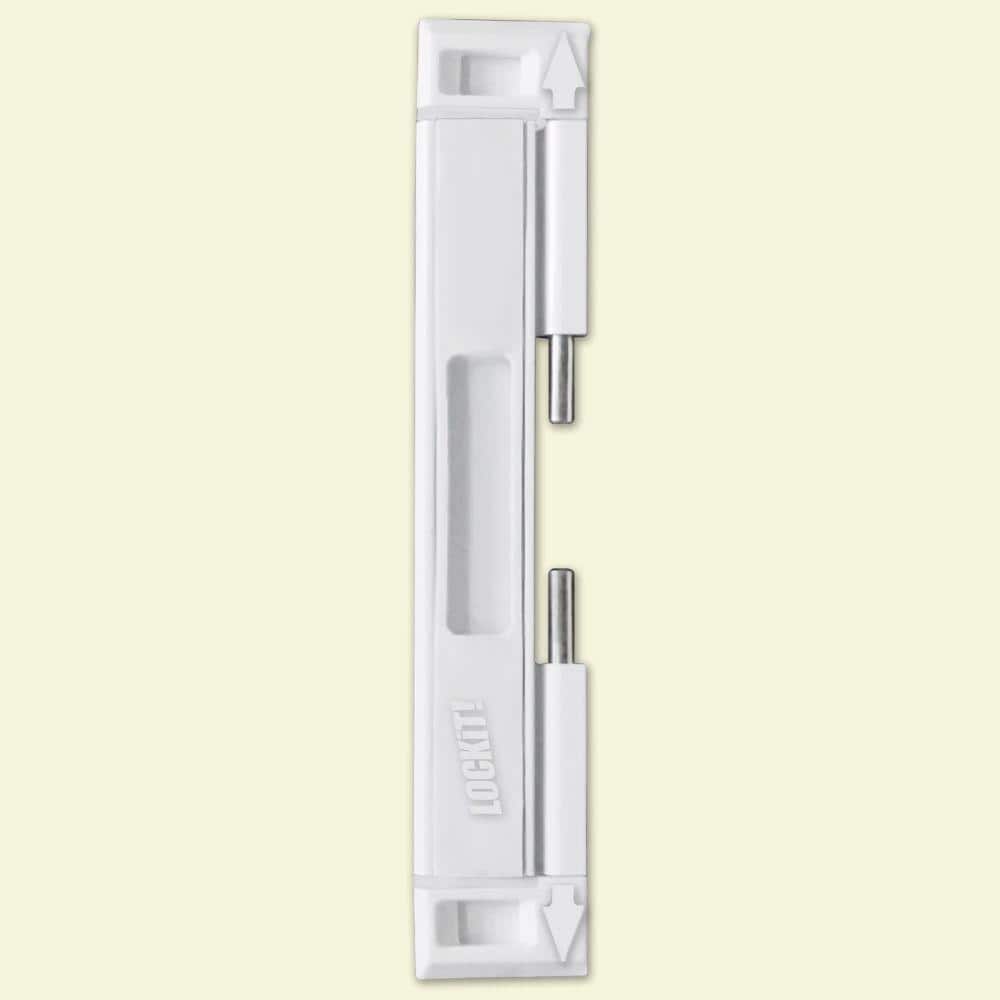 LOCKiT! White Double Bolt Sliding Door Lock