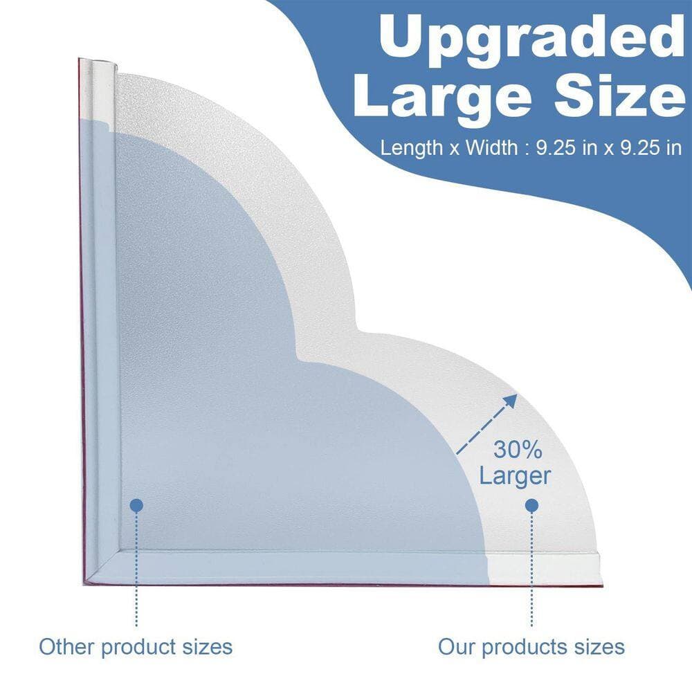 Anqtovp 2 Pack Shower Splash Guard Series 9.25 in. W x 9.25 in. L White Bathroom Water Blocker Bath Accessory Type (2)